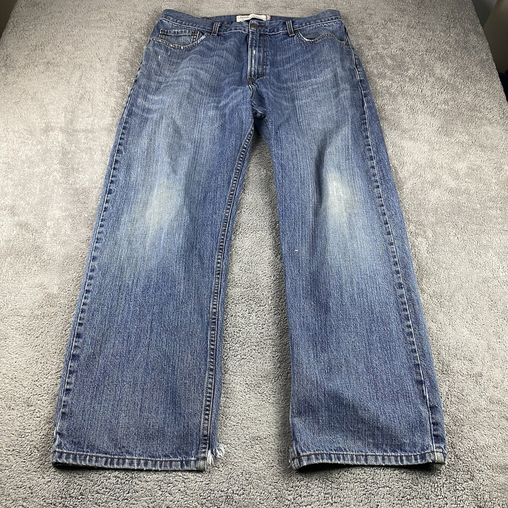 Levis 569 Loose Straight Jeans Mens 36x29 Blue Mid Rise Medium Wash‎